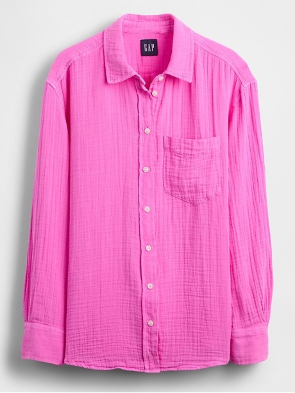 GAP Hot Pink Lightweight Button-Down Shirt